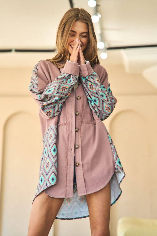 FRINGE HEM BUTTON DOWN