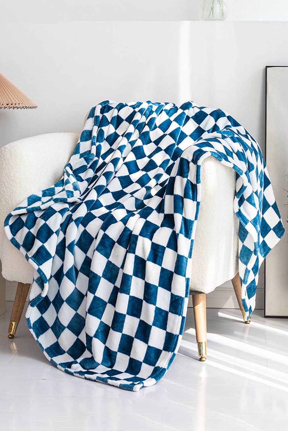 Checkerboard Printed Soft Throw Blanket 120*200cm