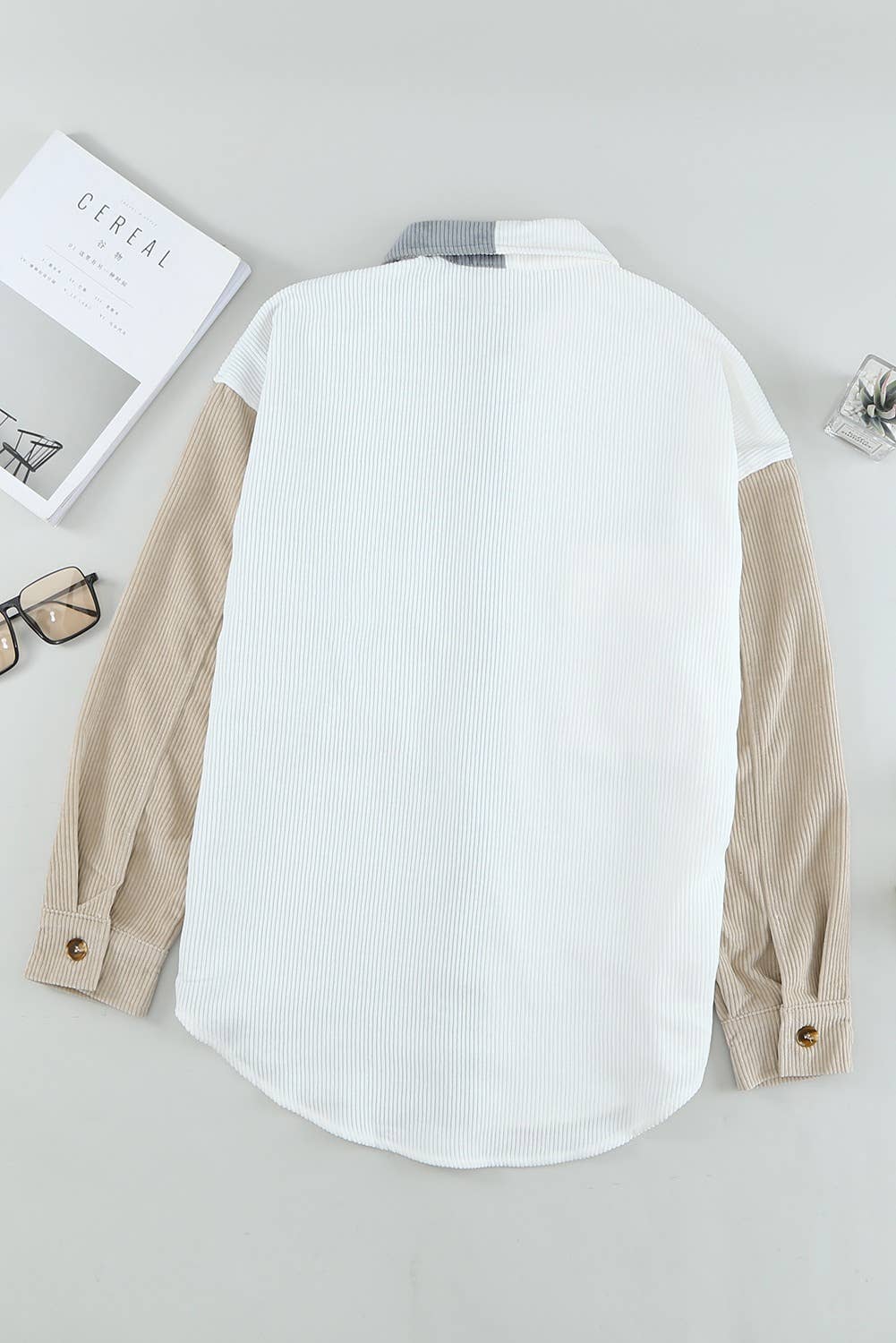 Corduroy Button Down Shirts Long Sleeve with Pocket