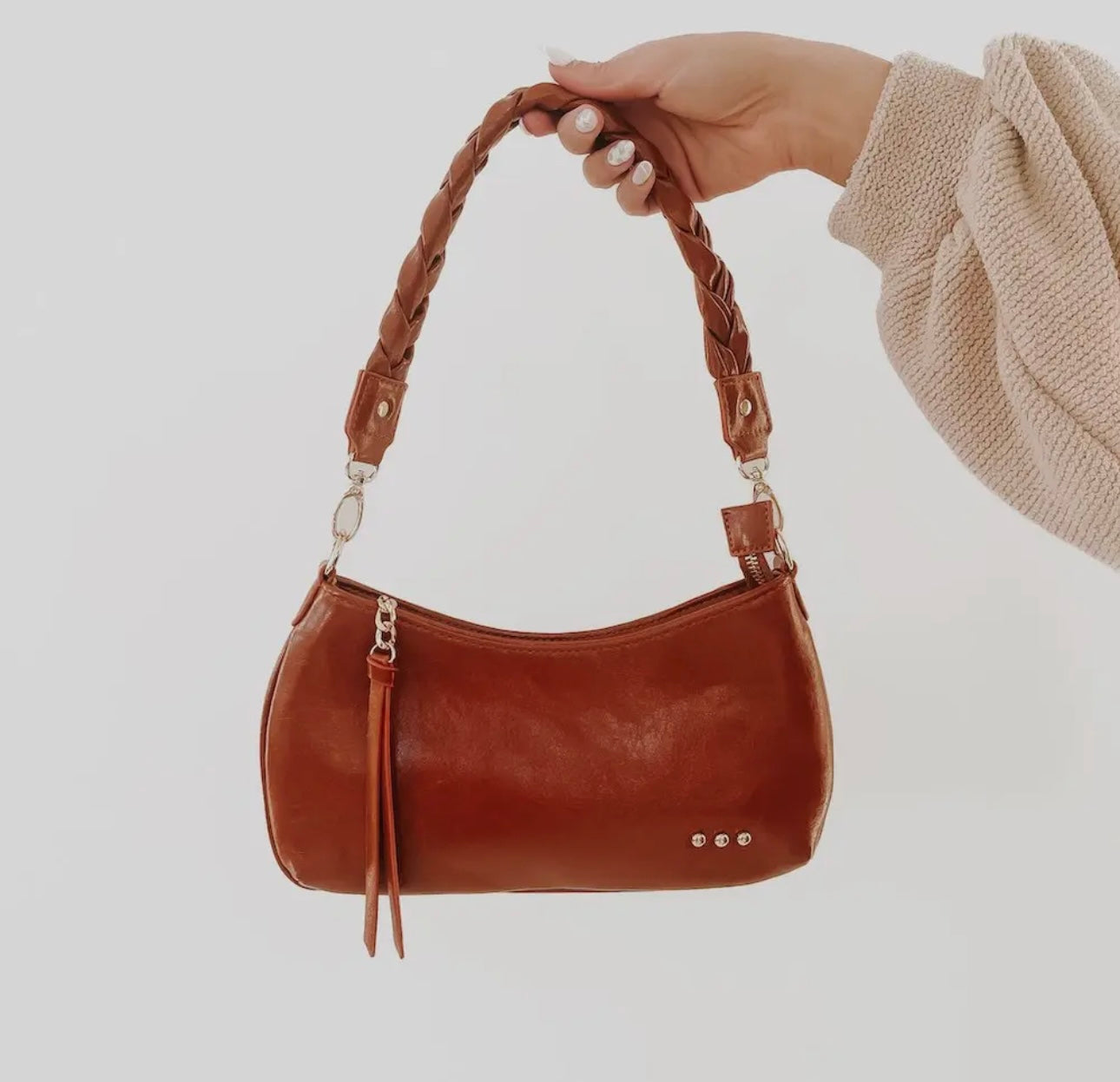 BRYNLEE BRAIDED VEGAN LEATHER CROSSBODY & SHOULDER BAG