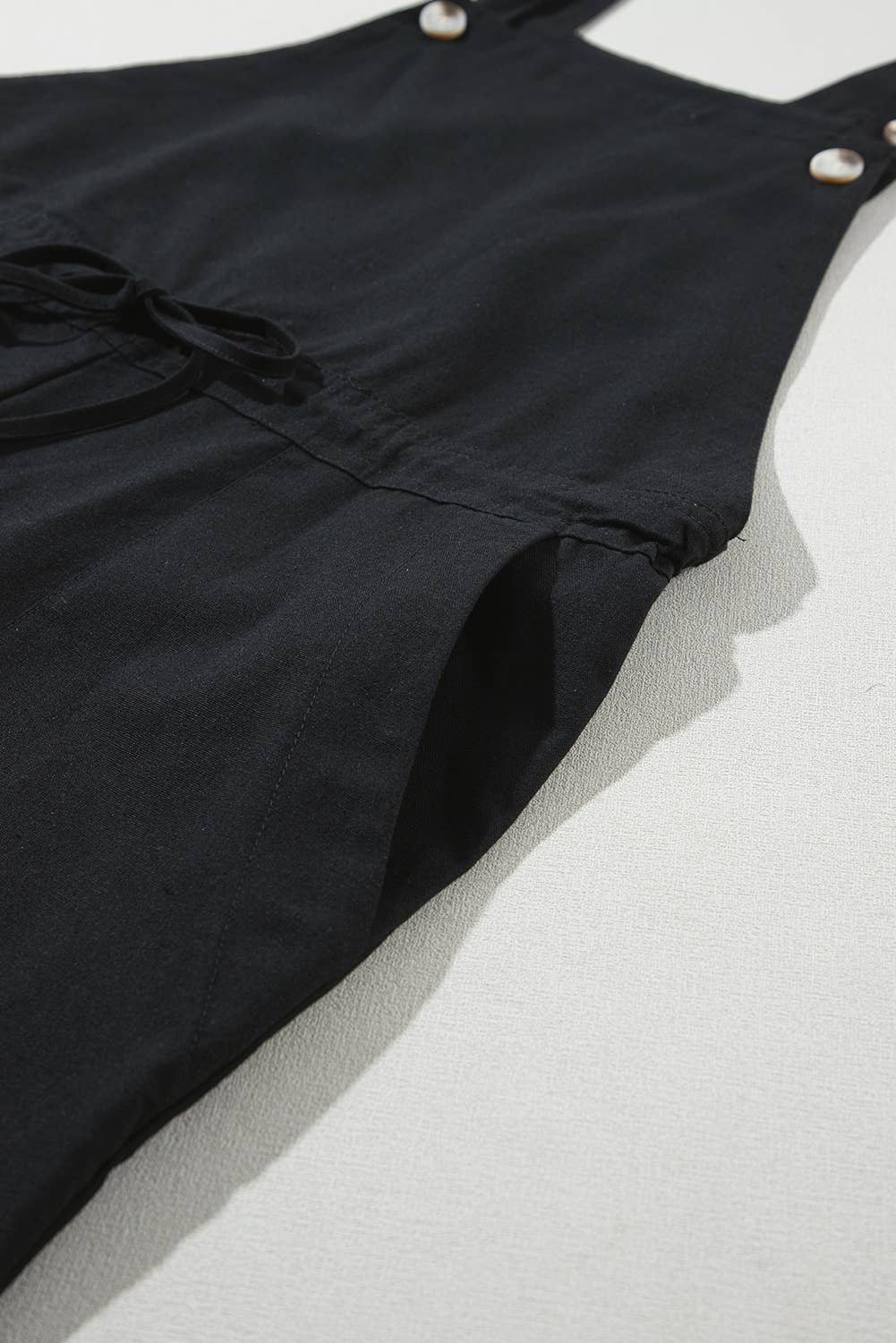 LDC Drawstring Buttoned Straps Cropped Overall