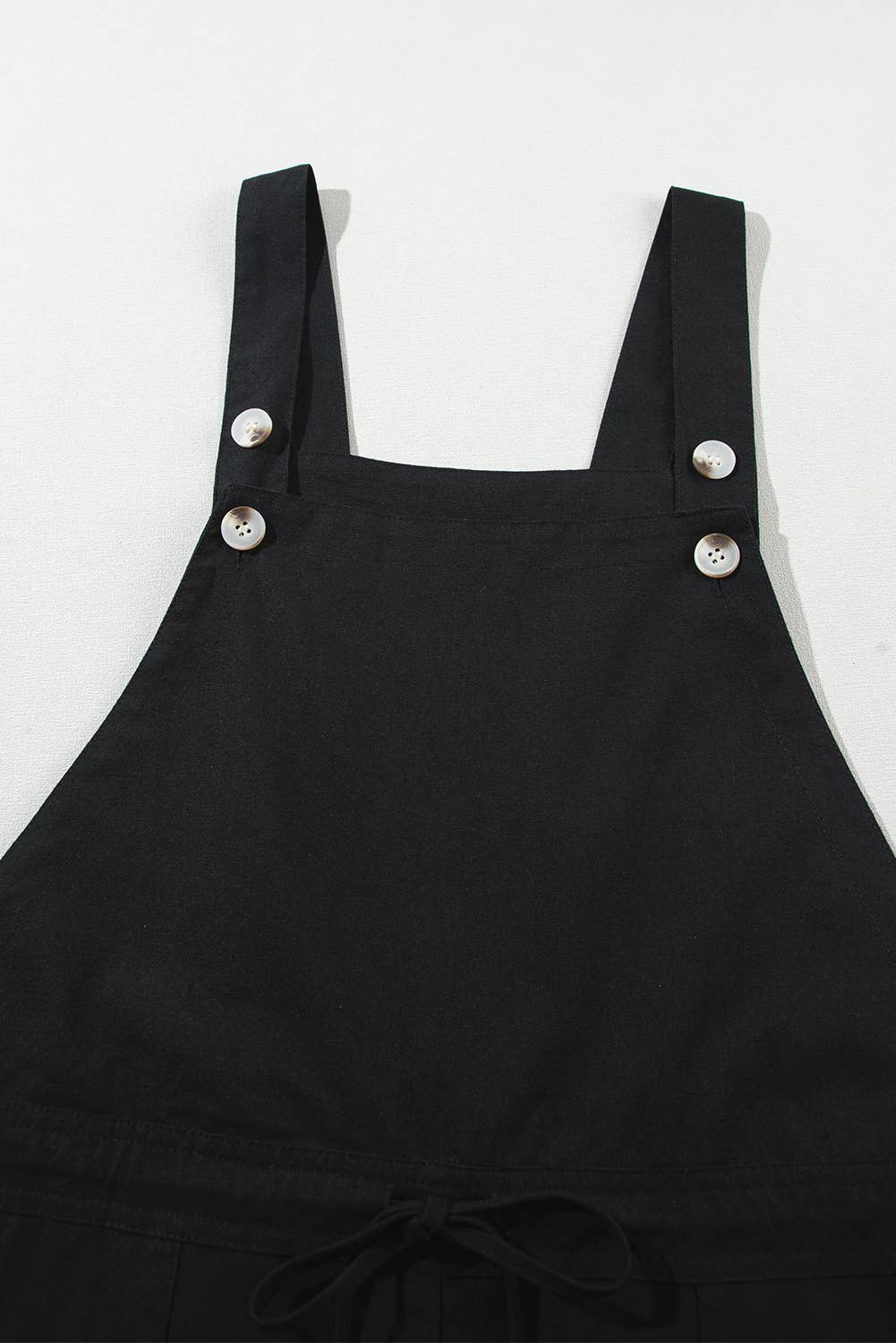 LDC Drawstring Buttoned Straps Cropped Overall