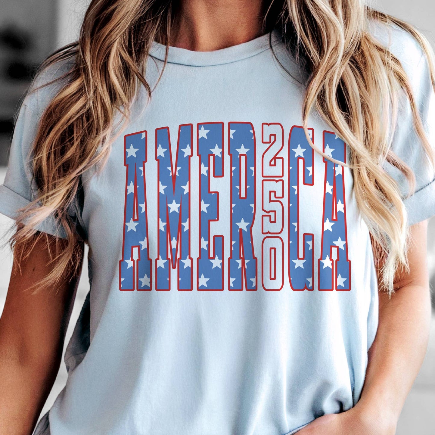 USA America 250 Years 4th of July Flag Patriotic Graphic Tee