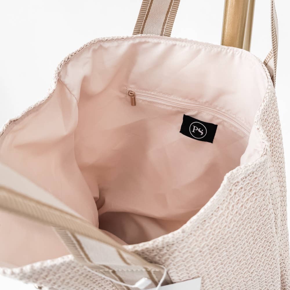 Ruby Raffia Tote Bag