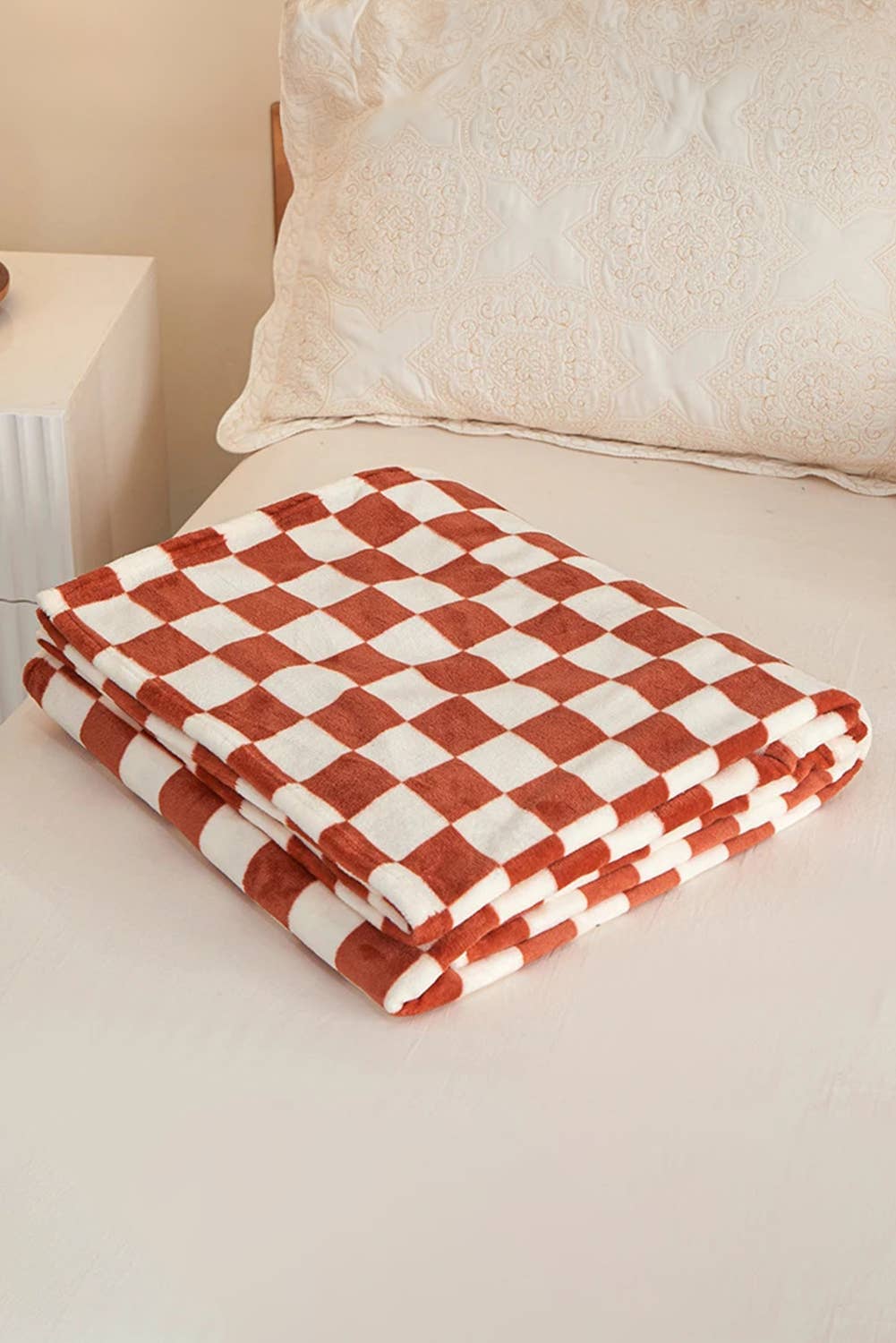 Checkerboard Printed Soft Throw Blanket 120*200cm