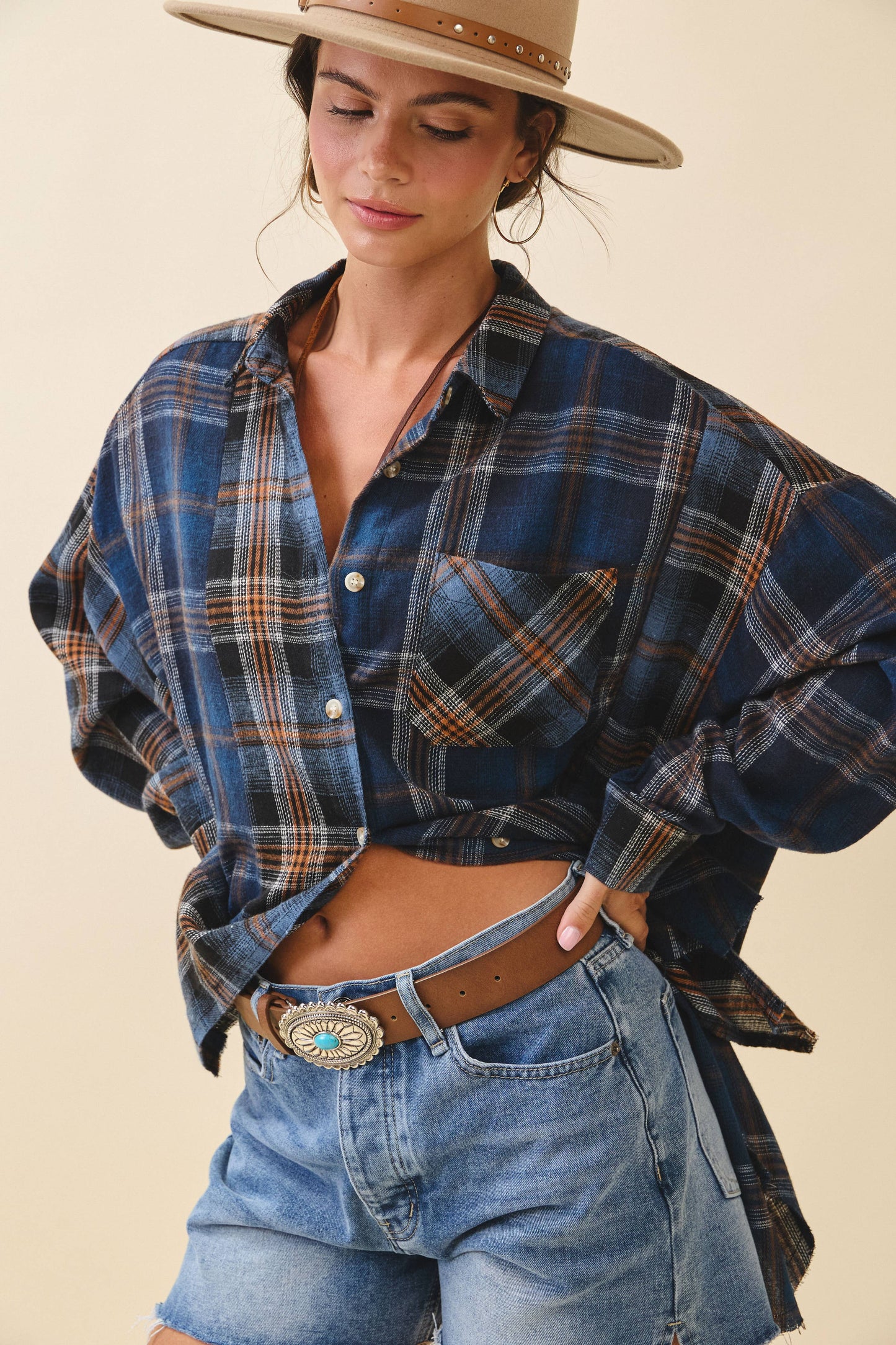 Kambrie Plaid Flannel Shirt