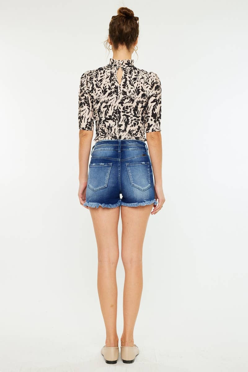 KANCAN HIGH WAIST DENIM SHORTS