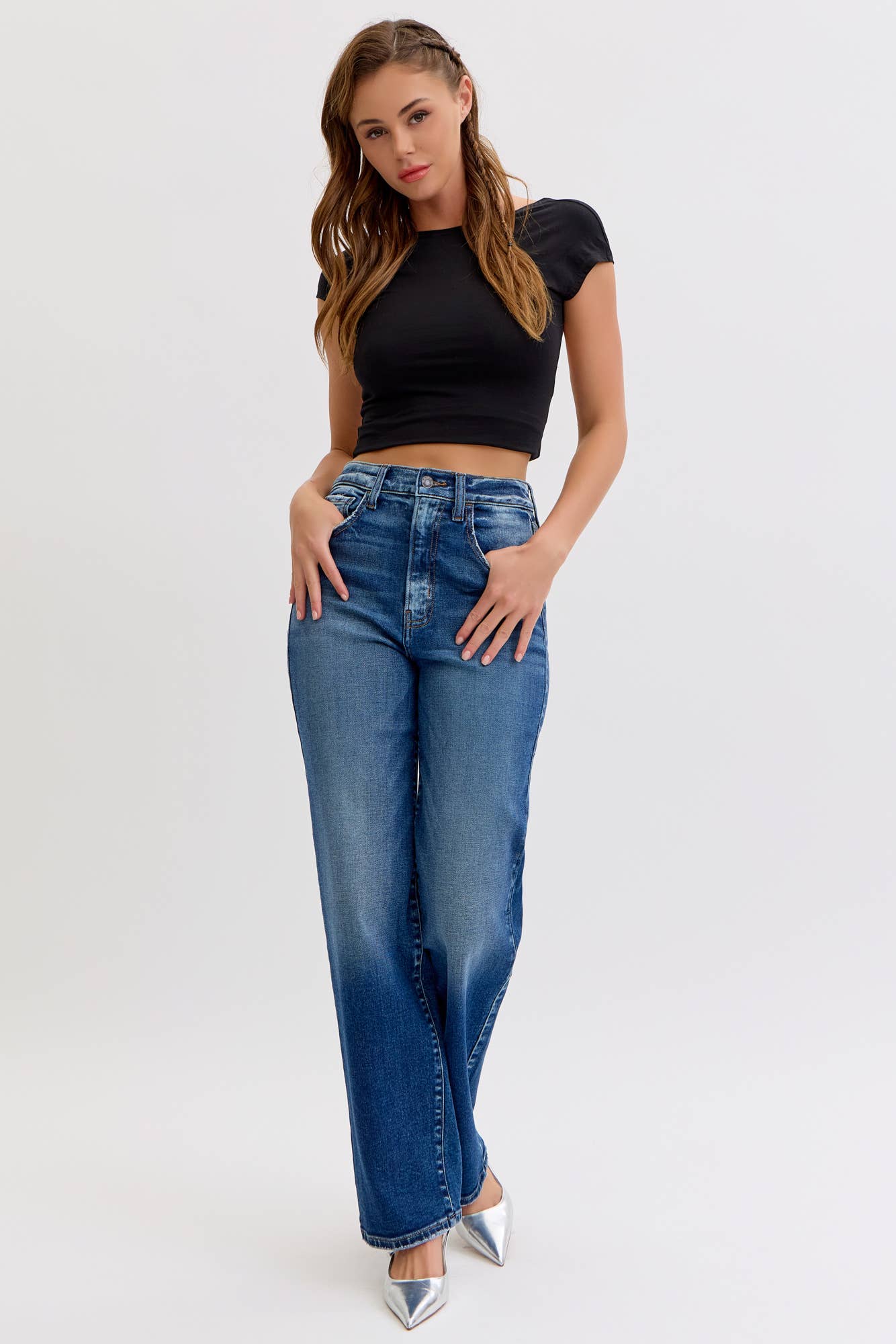 Cello Super High Rise Dad Jean