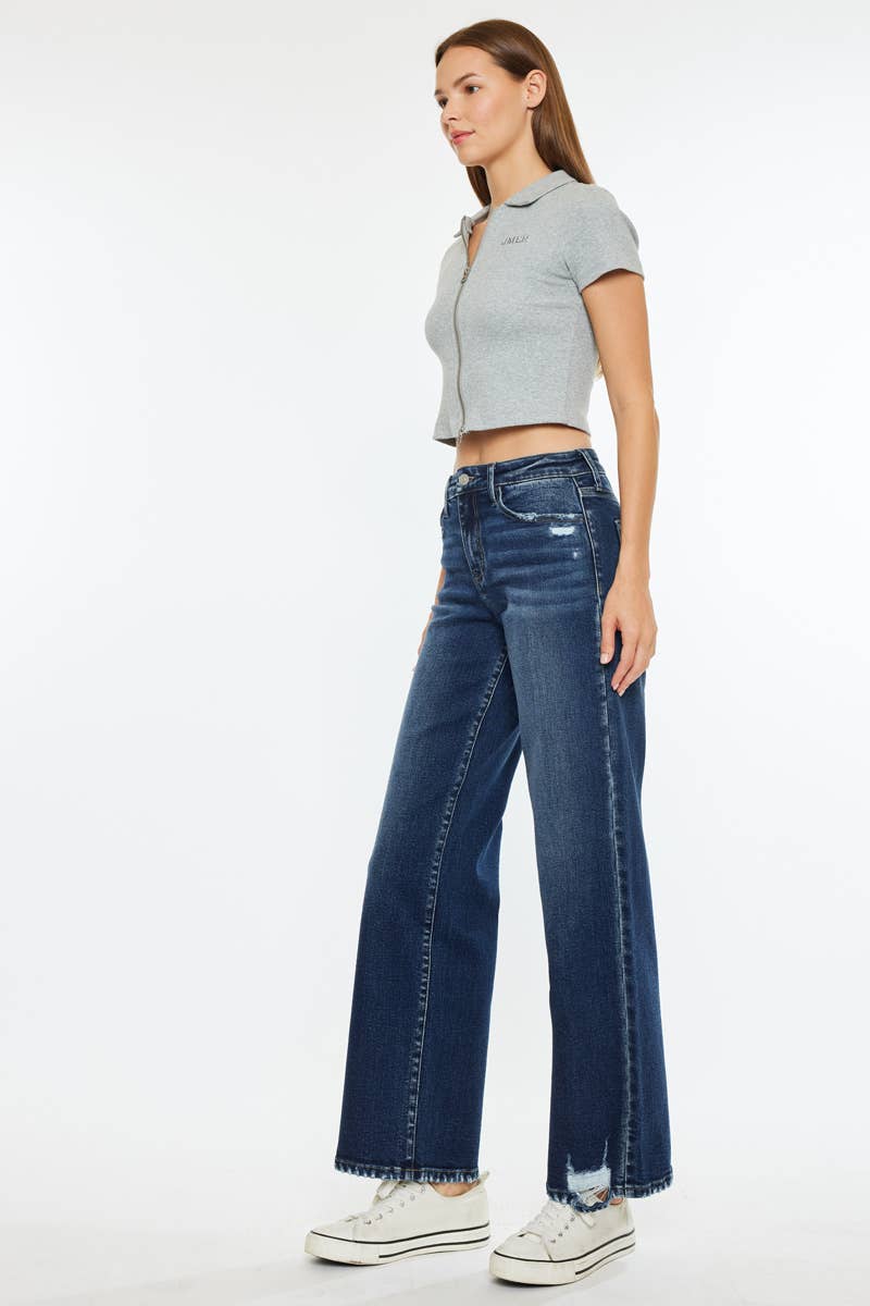 KANCAN HIGH RISE WIDE LEG JEANS
