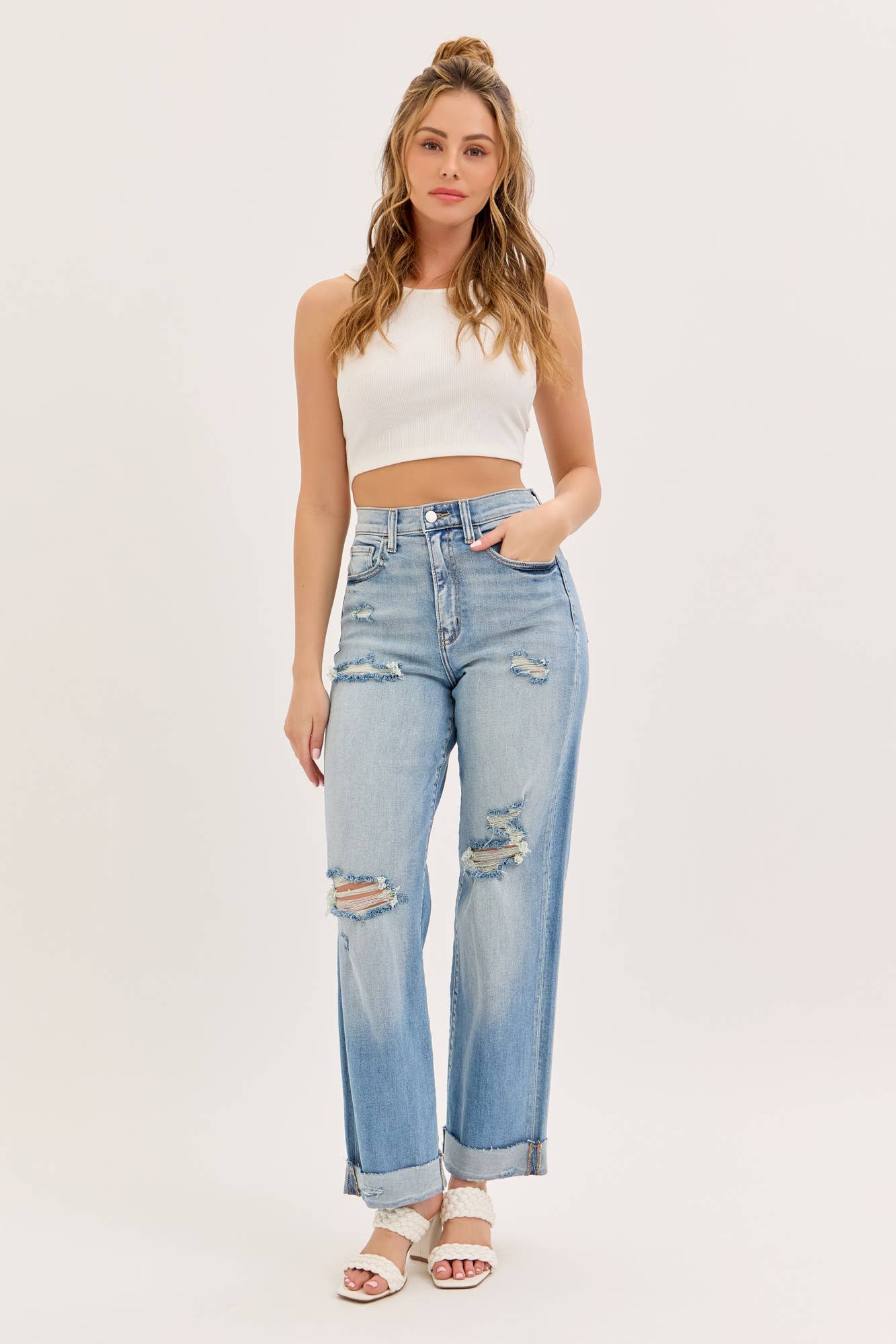 Cello High Rise Dad Jean