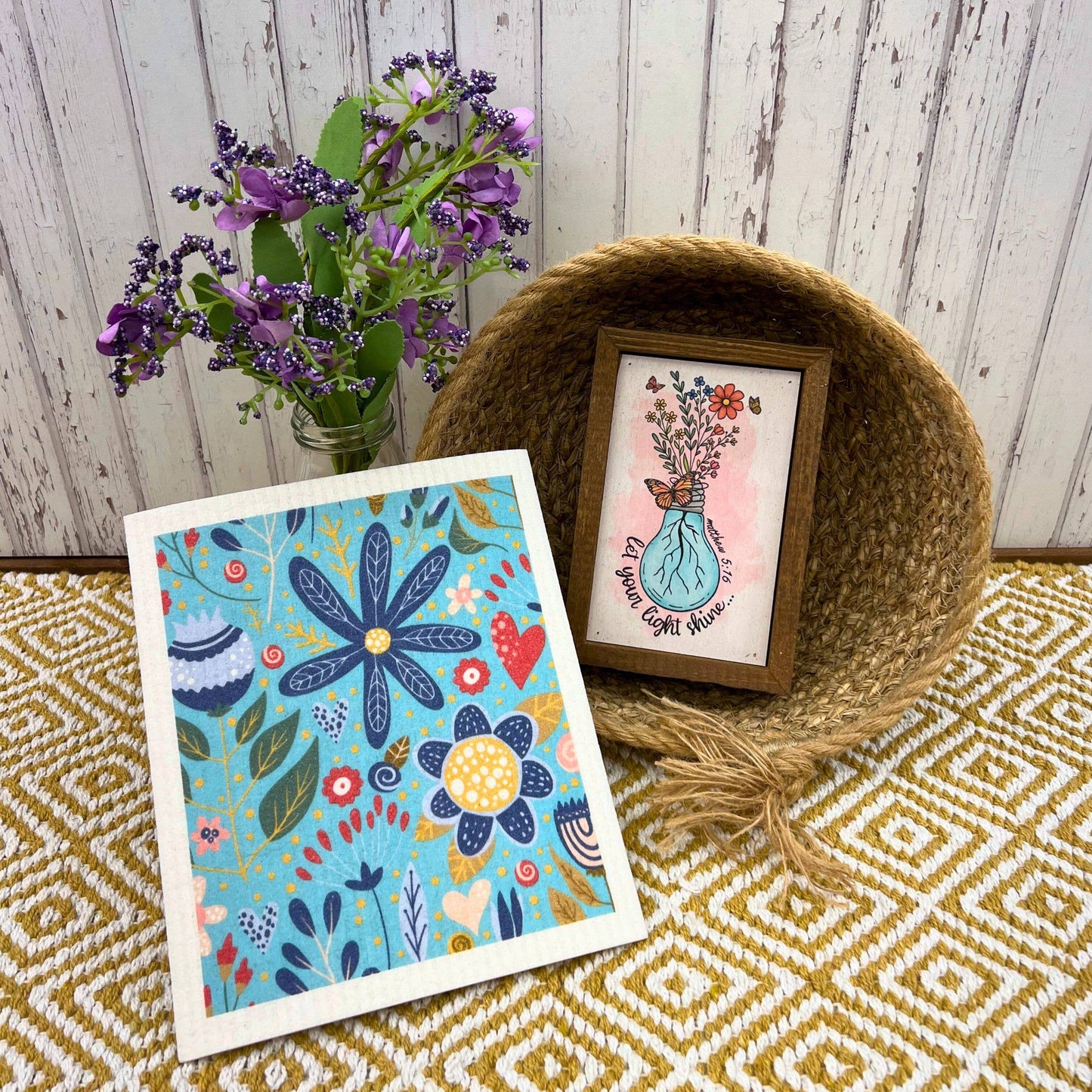 Farmhouse Flowers Swedish Dishcloths