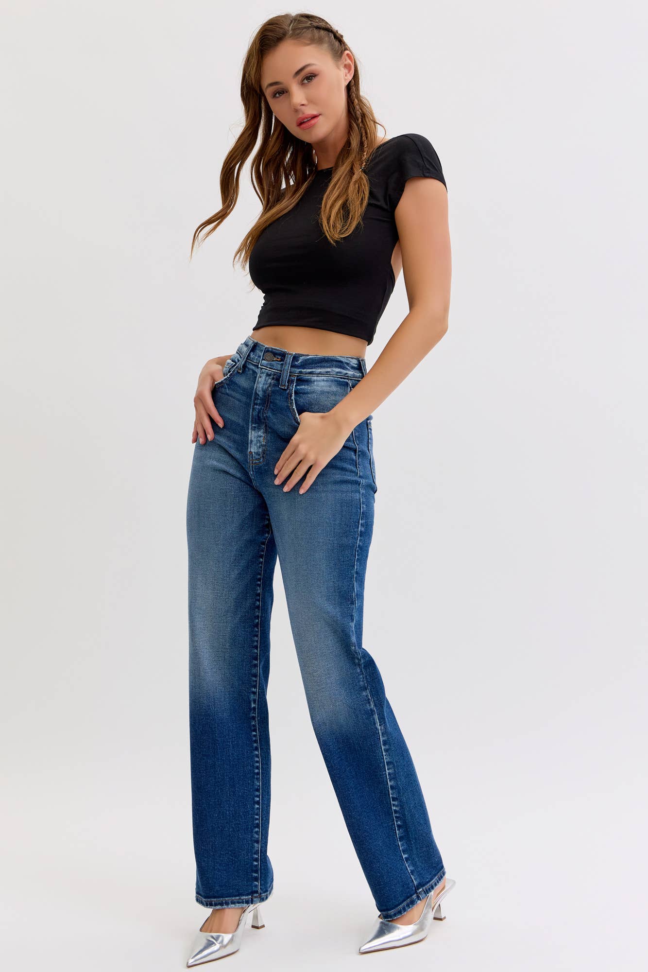 Cello Super High Rise Dad Jean