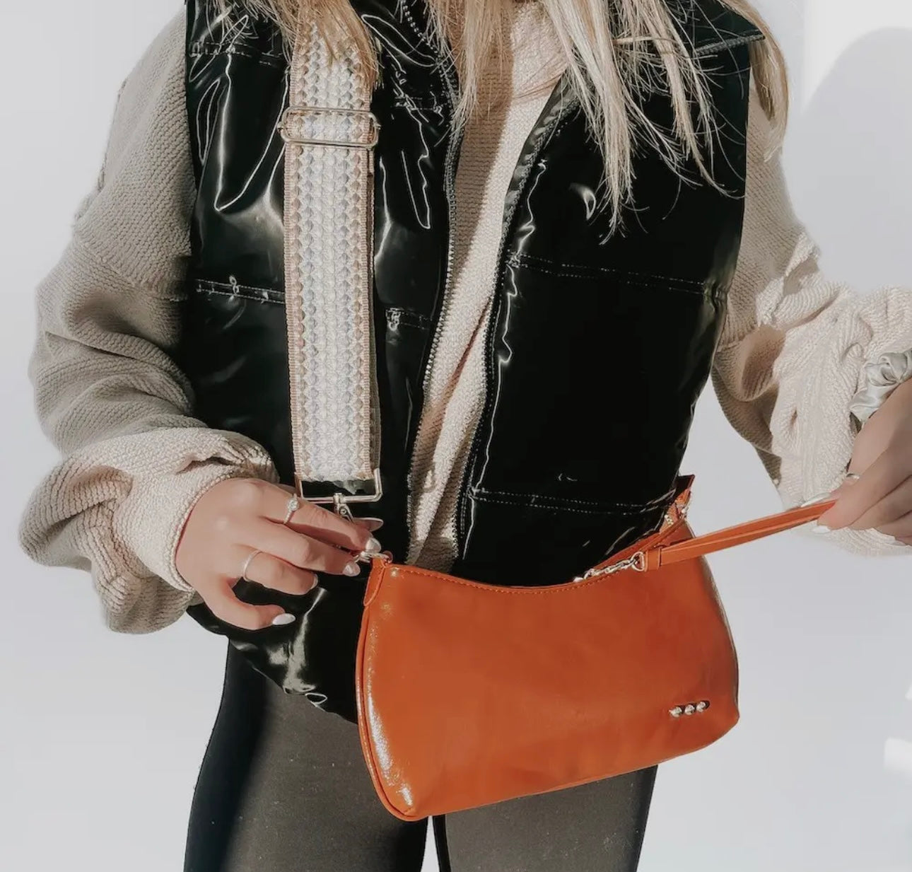 BRYNLEE BRAIDED VEGAN LEATHER CROSSBODY & SHOULDER BAG