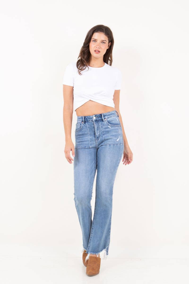 ARTEMIS MESH TUMMY CONTROL HIGH RISE HOLLY FLARE JEANS