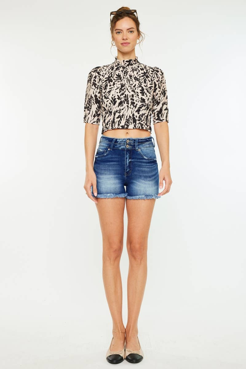 KANCAN HIGH WAIST DENIM SHORTS