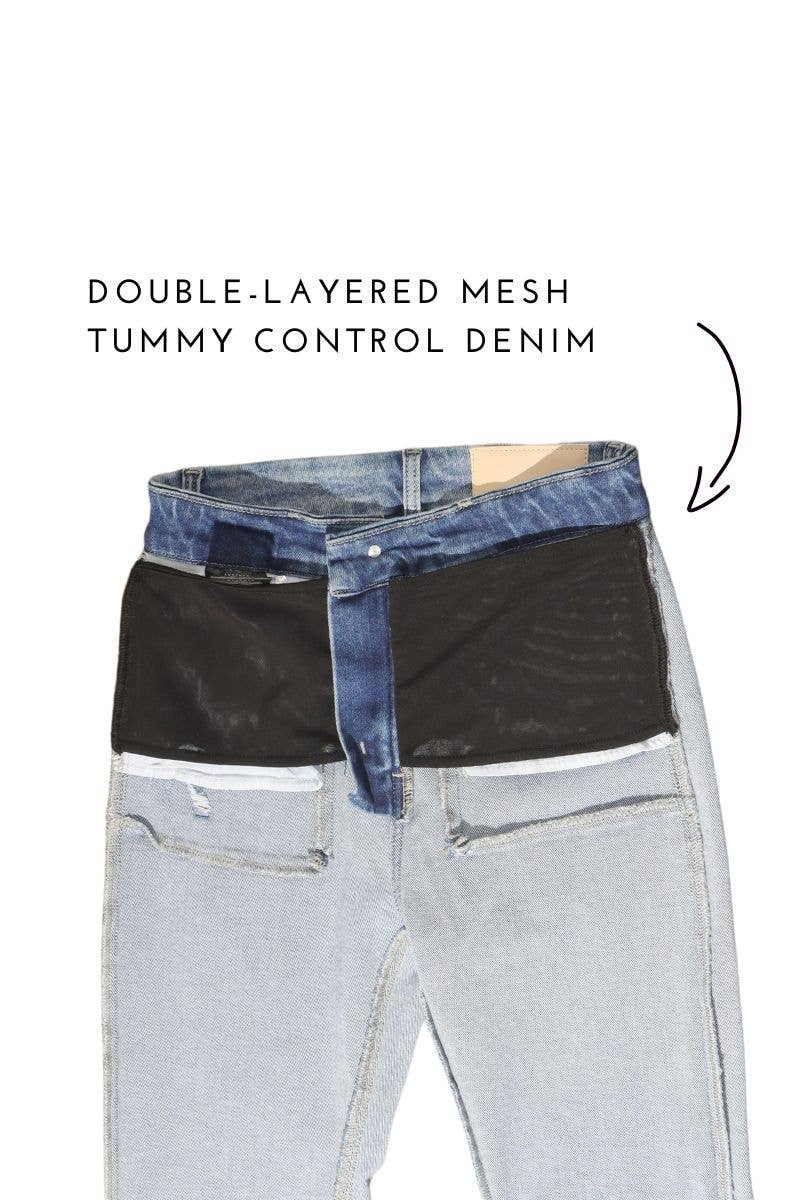 ARTEMIS MESH TUMMY CONTROL HIGH RISE HOLLY FLARE JEANS