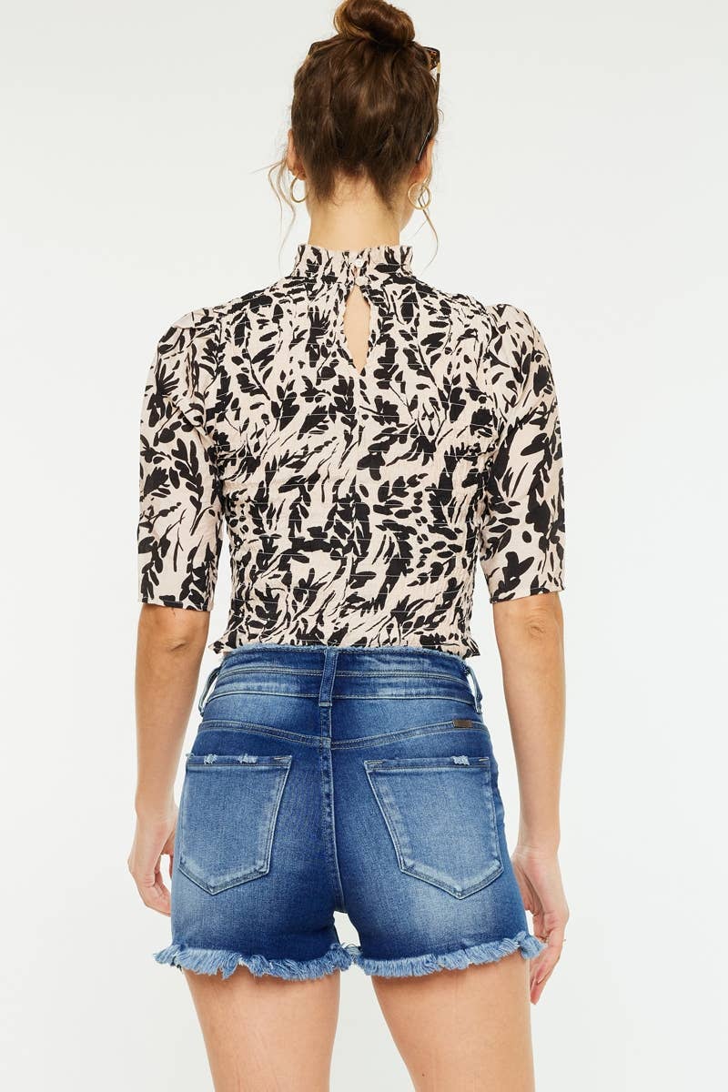 KANCAN HIGH WAIST DENIM SHORTS