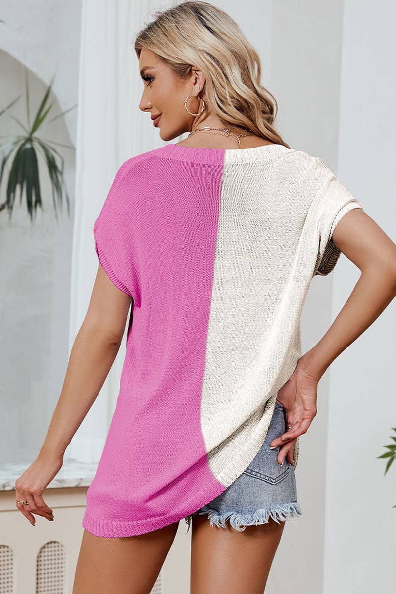 V Neck Casual Lightweight Sweater