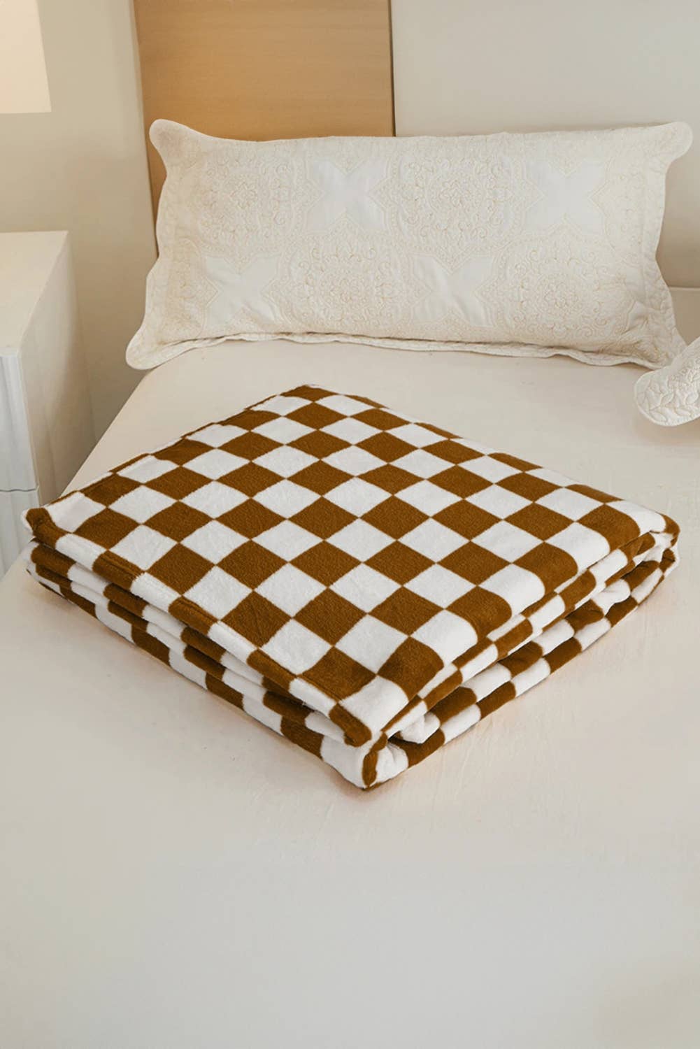 Checkerboard Printed Soft Throw Blanket 120*200cm