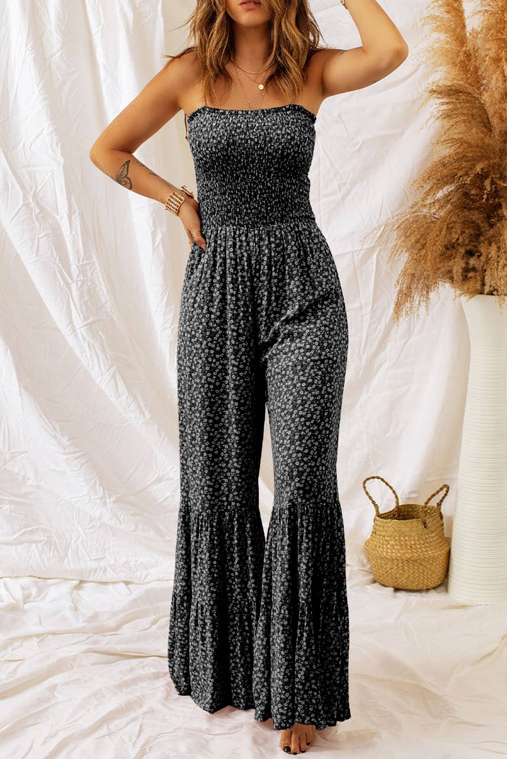 Wide Leg Floral Jumpsuit