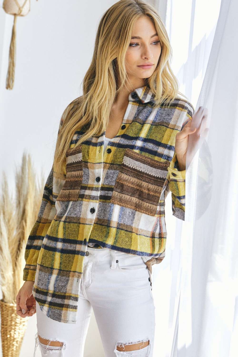 PLAID BUTTON DOWN FLANNEL