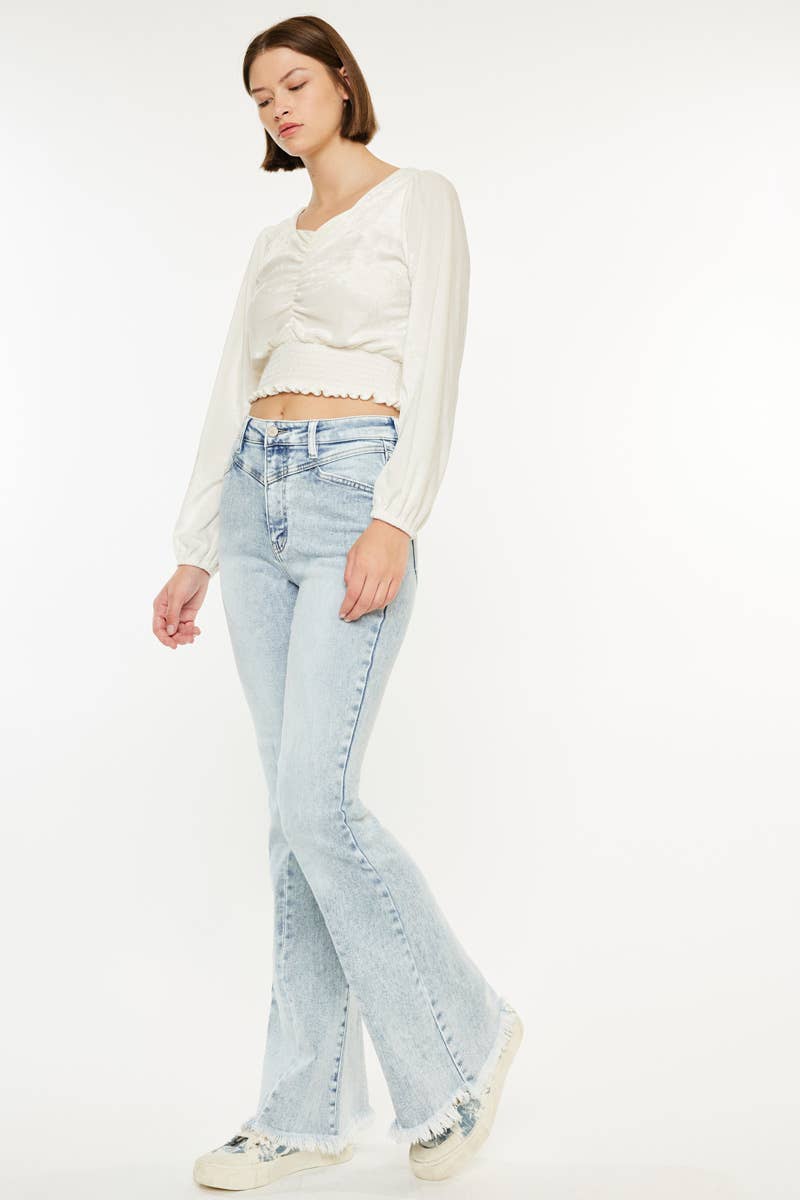 KanCan Acid Wash Flare Jeans