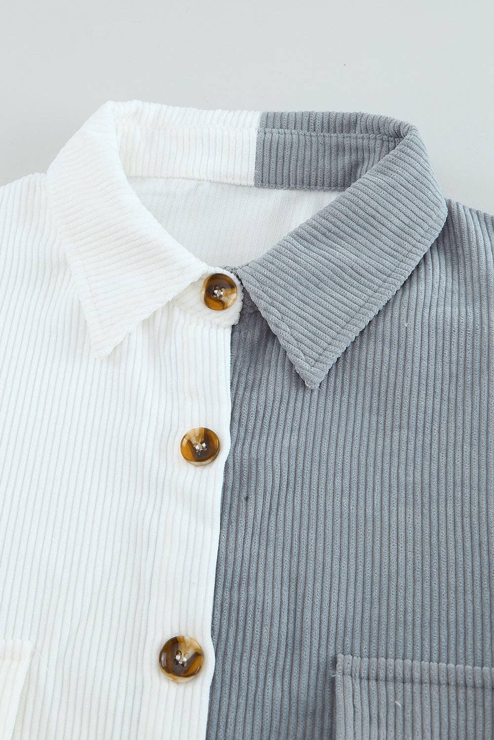 Corduroy Button Down Shirts Long Sleeve with Pocket