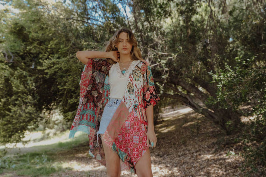Spring & Summer Floral Patchwork Kimono