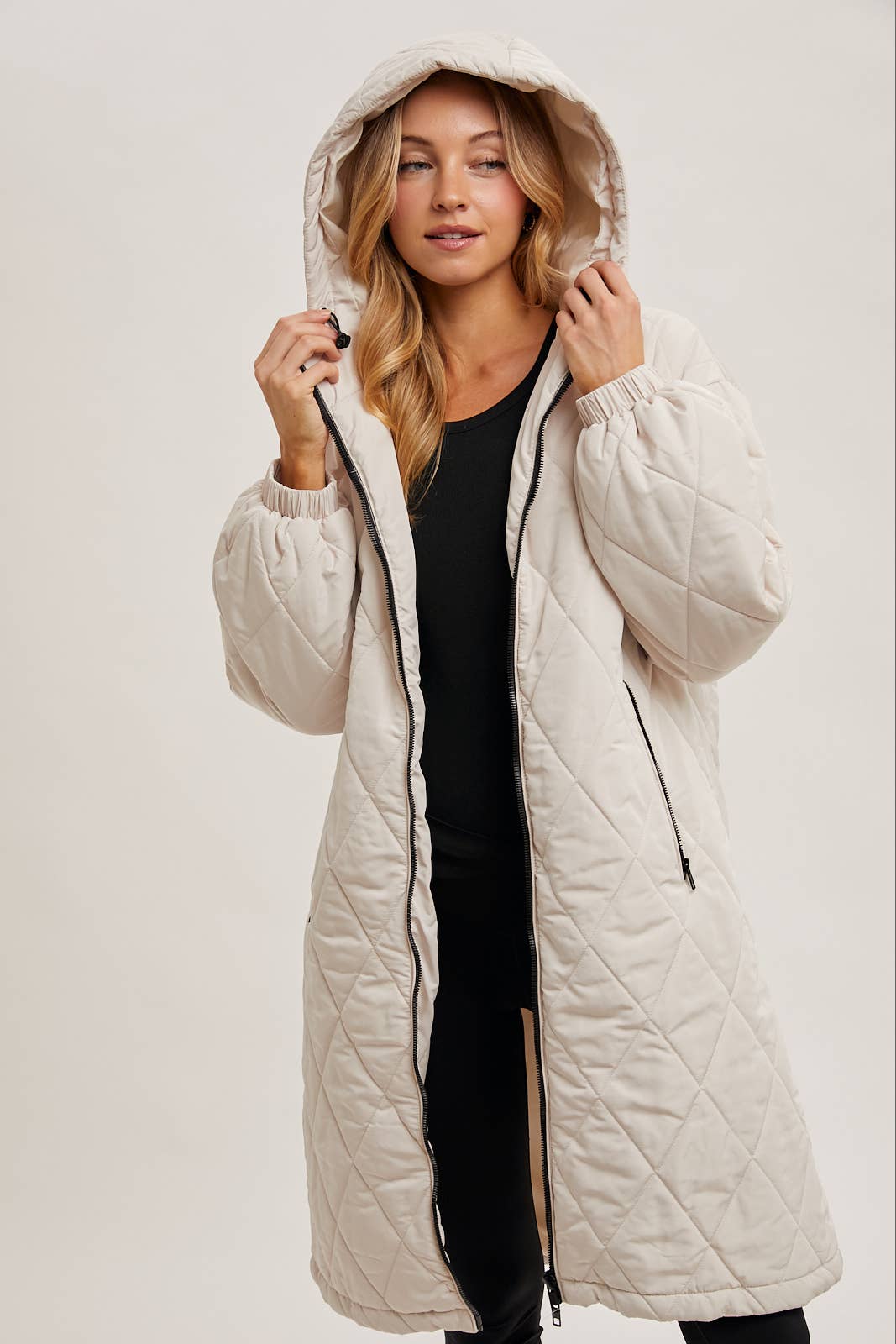 LONGLINE QUILTED PUFFER JACKET