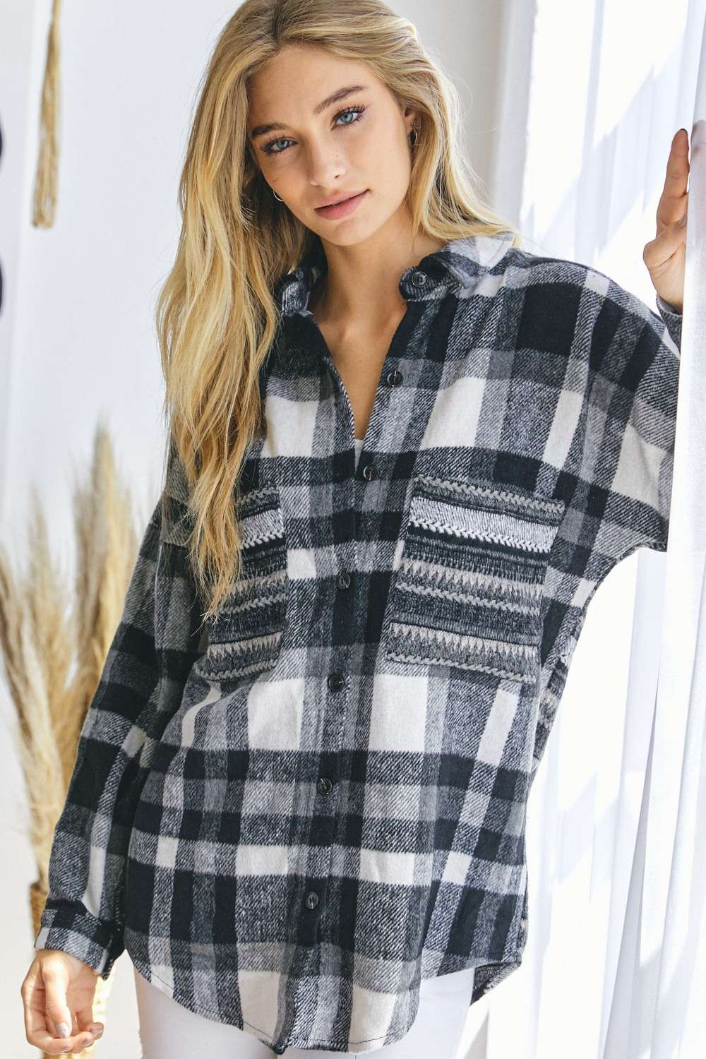 PLAID BUTTON DOWN FLANNEL