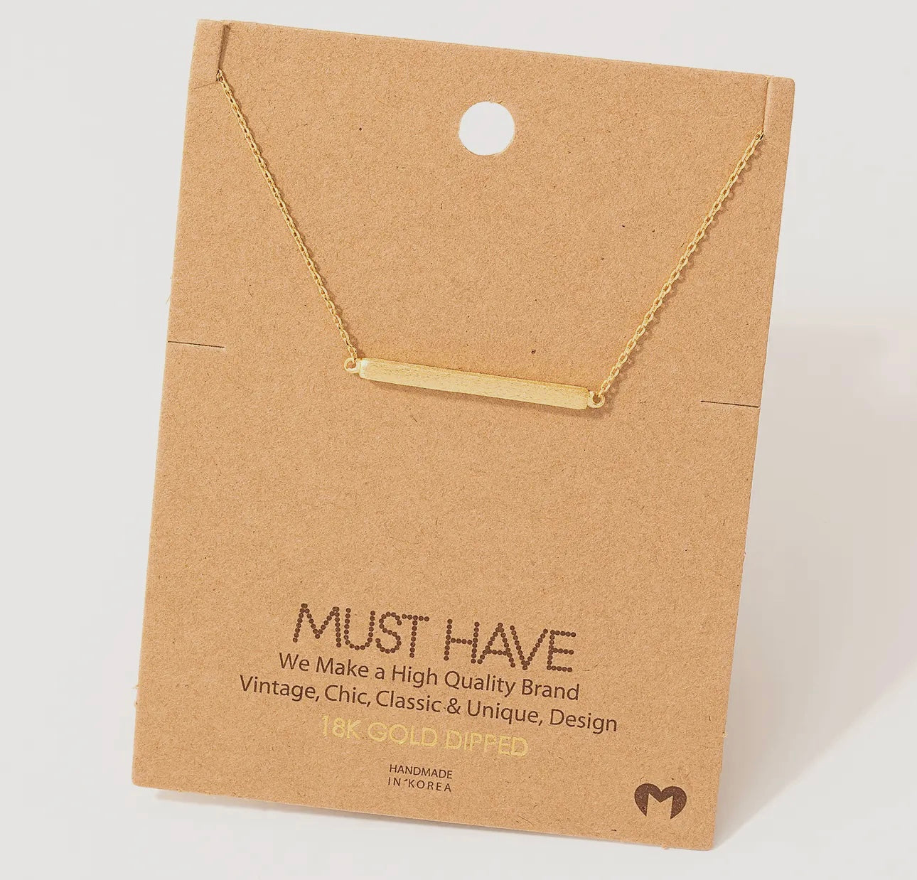 MUST HAVE BAR NECKLACE AND EARRINGS