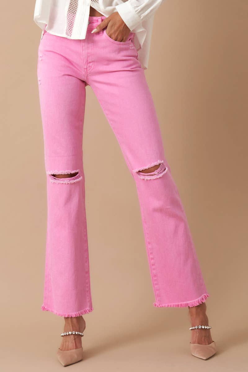 High Rise Slim Straight Relaxed Jeans