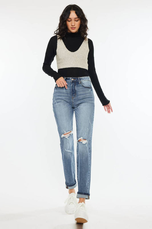 KanCan High Rise Mom Jean