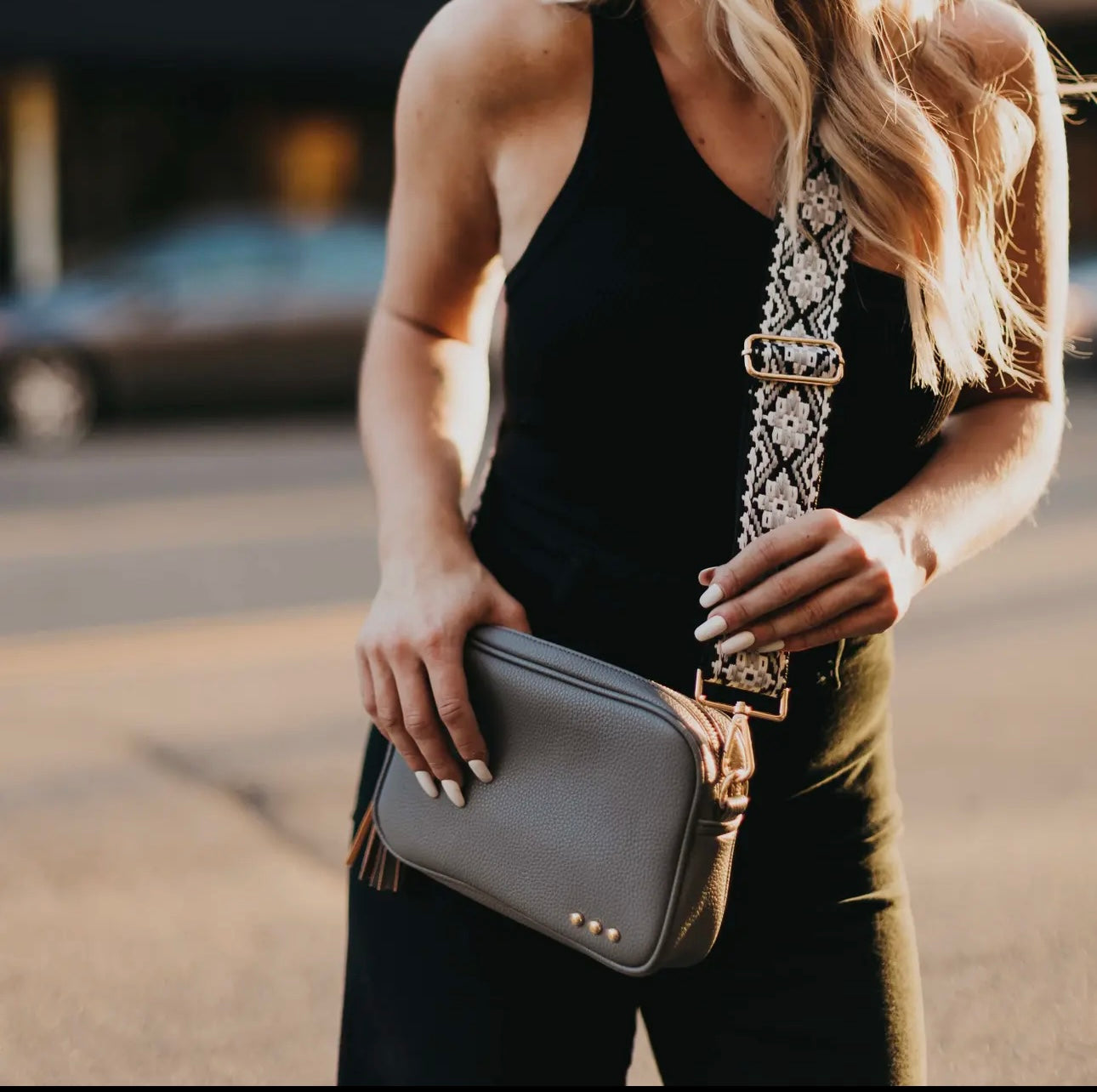 FAUX LEATHER CROSSBODY BAG