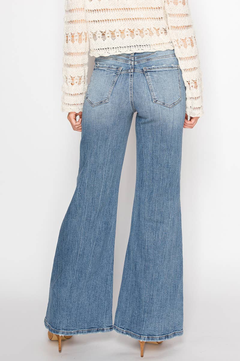 ARTEMIS VINTAGE TUMMY CONTROL HIGH RISE RELAXED PALAZZO JEANS