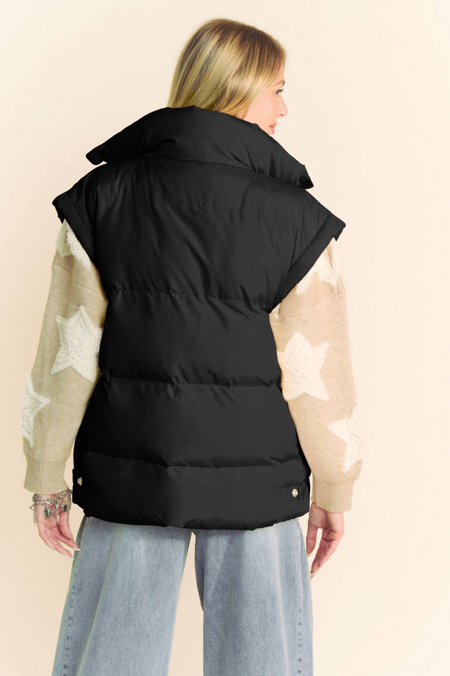 SLEEVELESS PUFFER DOWN VEST