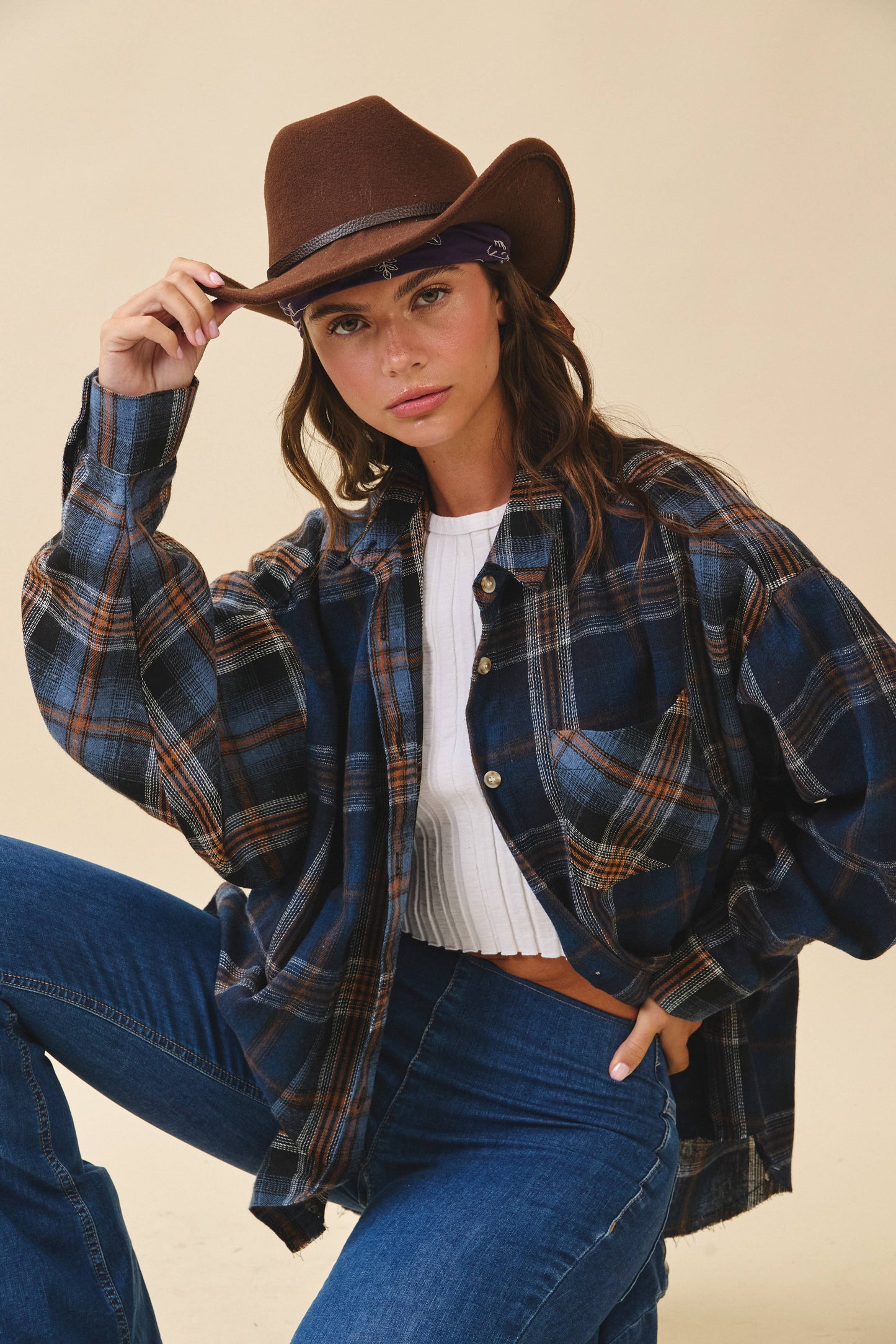 Kambrie Plaid Flannel Shirt