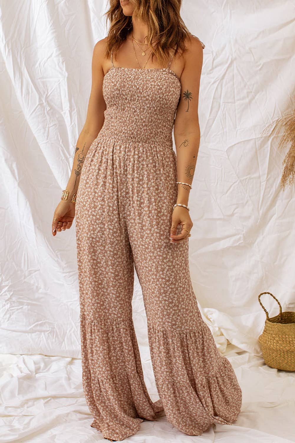 Wide Leg Floral Jumpsuit