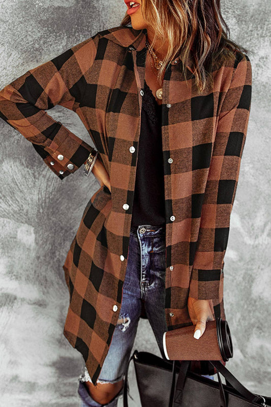 LONG FLANNEL BUTTON DOWN