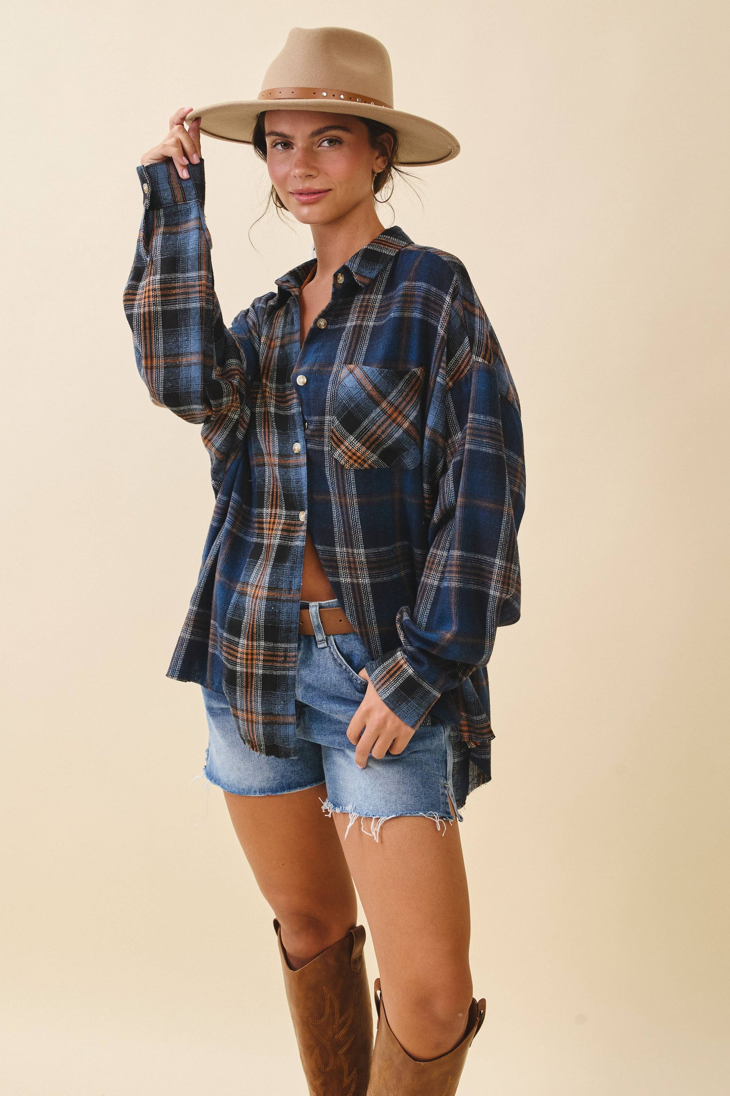 Kambrie Plaid Flannel Shirt
