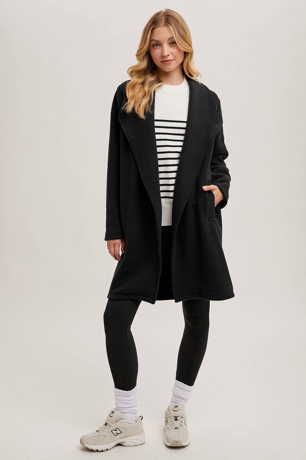 OPEN FRONT KNIT COAT JACKET
