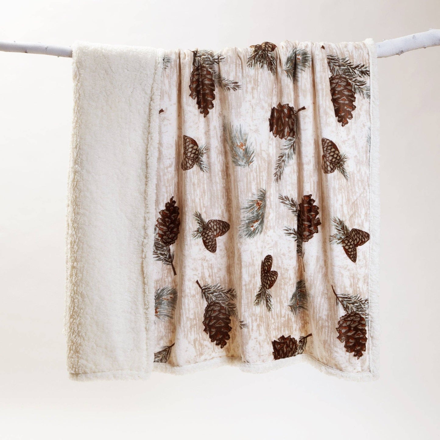 Pinecone Plush Sherpa Throw