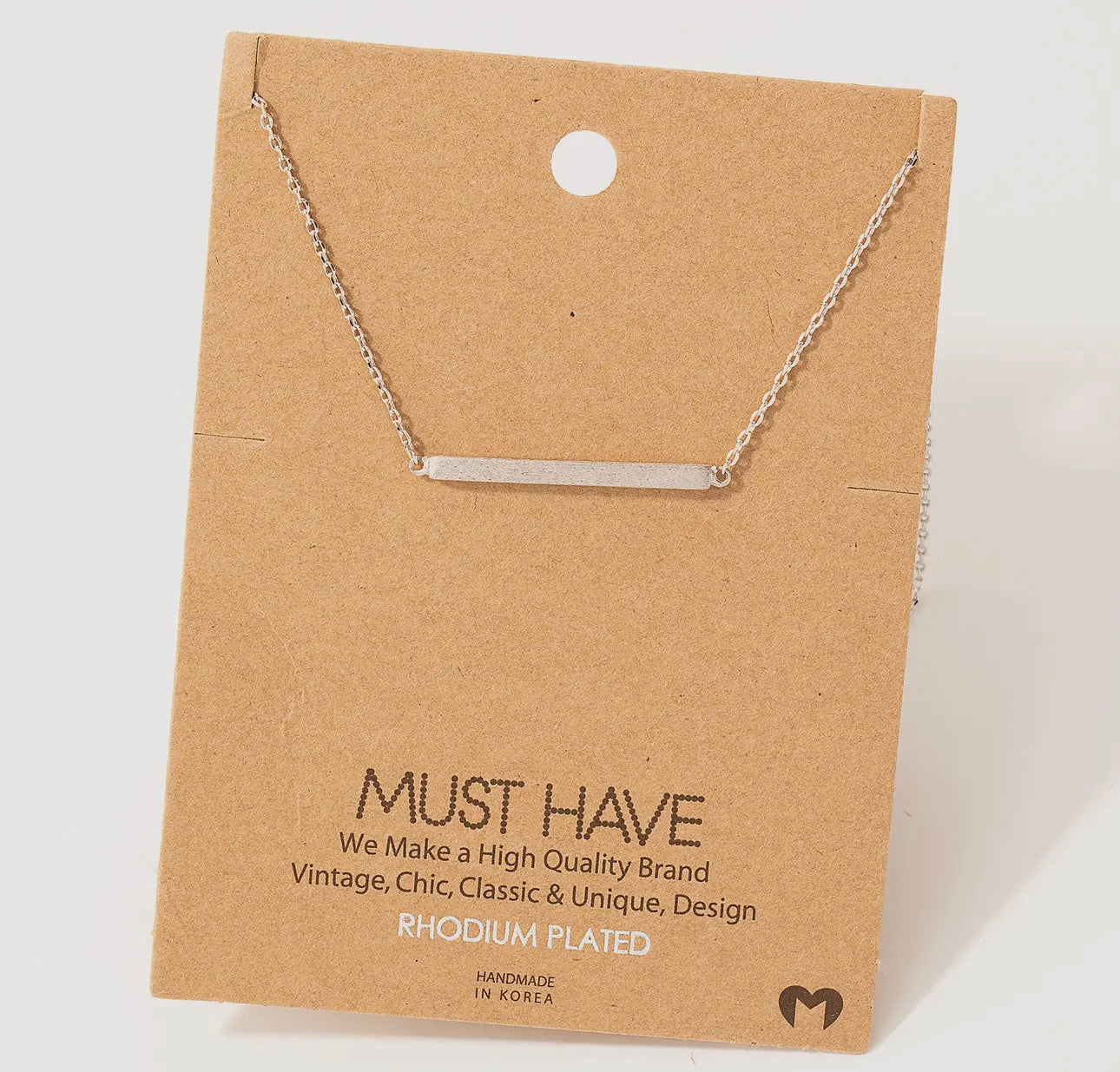 MUST HAVE BAR NECKLACE AND EARRINGS