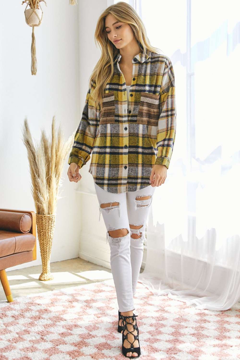 PLAID BUTTON DOWN FLANNEL