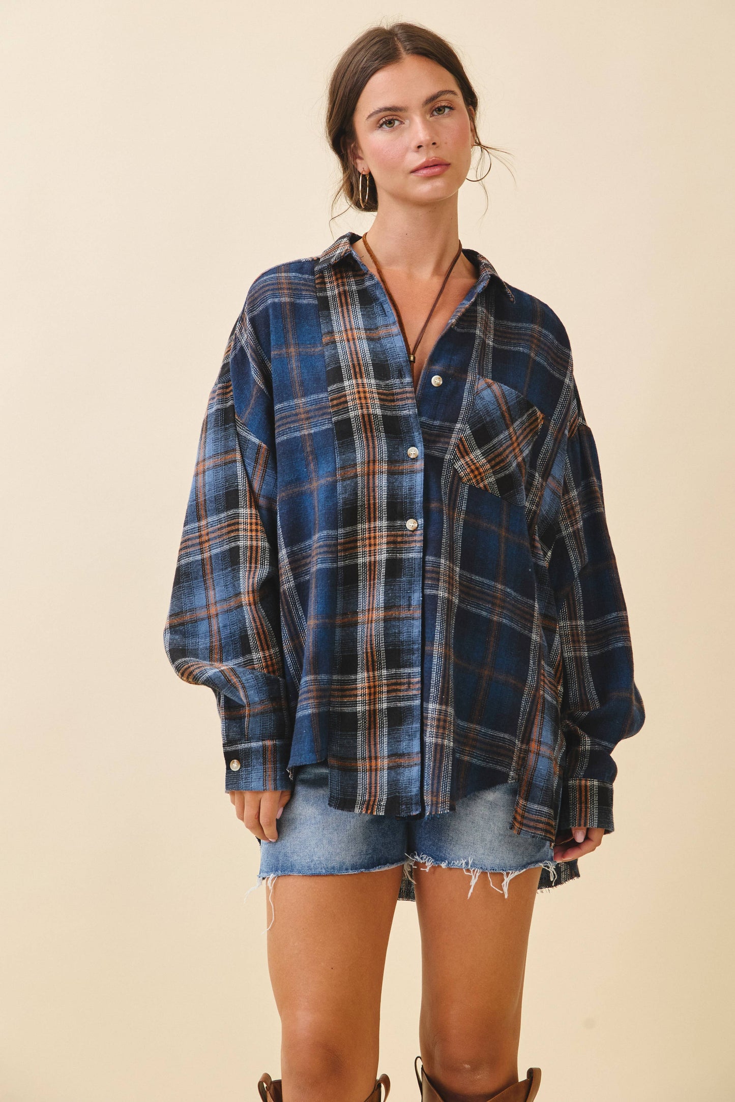 Kambrie Plaid Flannel Shirt