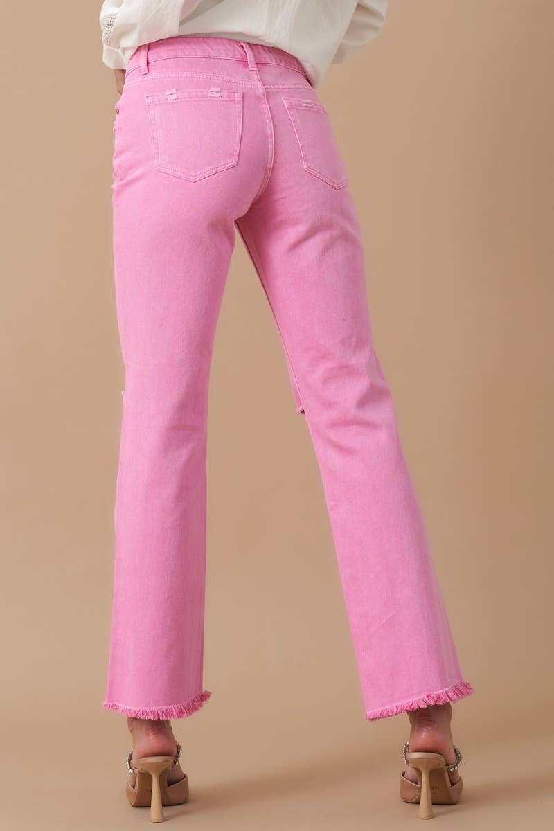 High Rise Slim Straight Relaxed Jeans