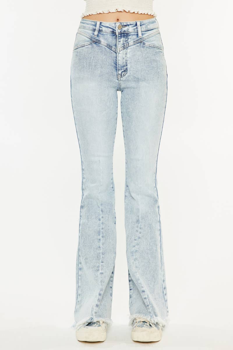 KanCan Acid Wash Flare Jeans