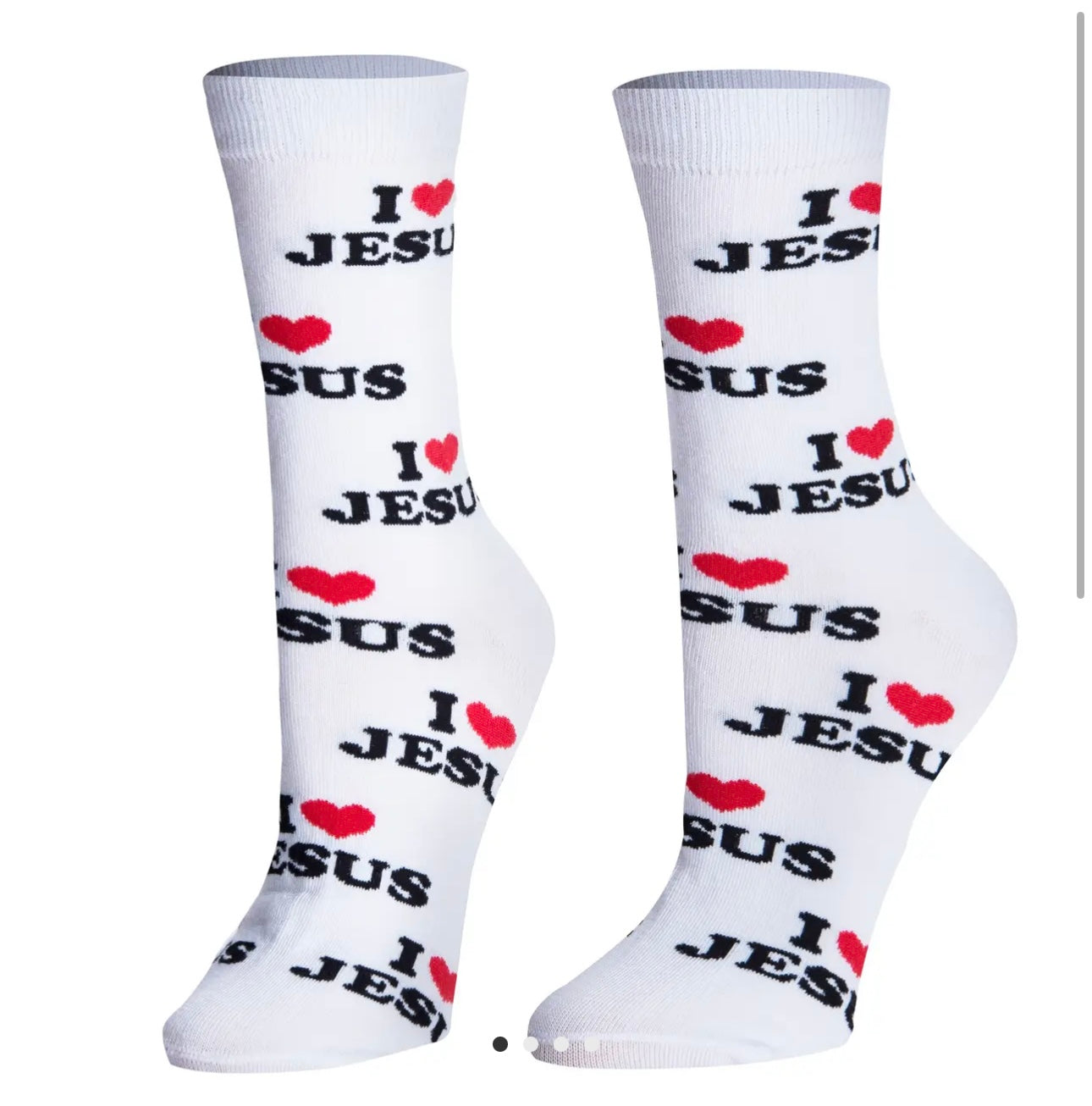 I LOVE JESUS CREW SOCKS