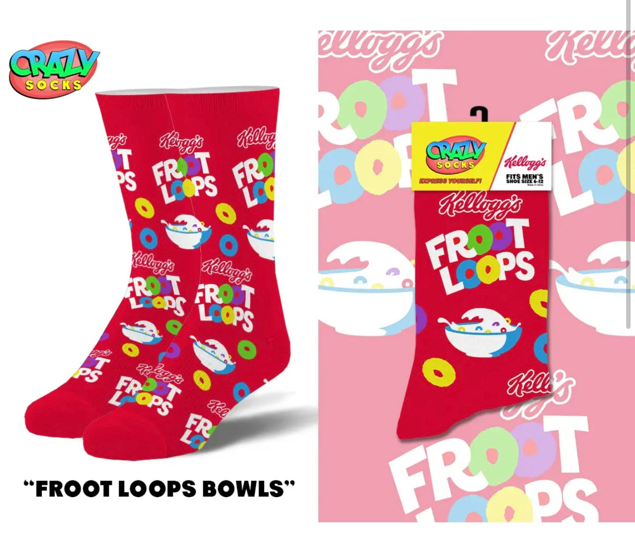 FROOT LOOPS CREW SOCKS