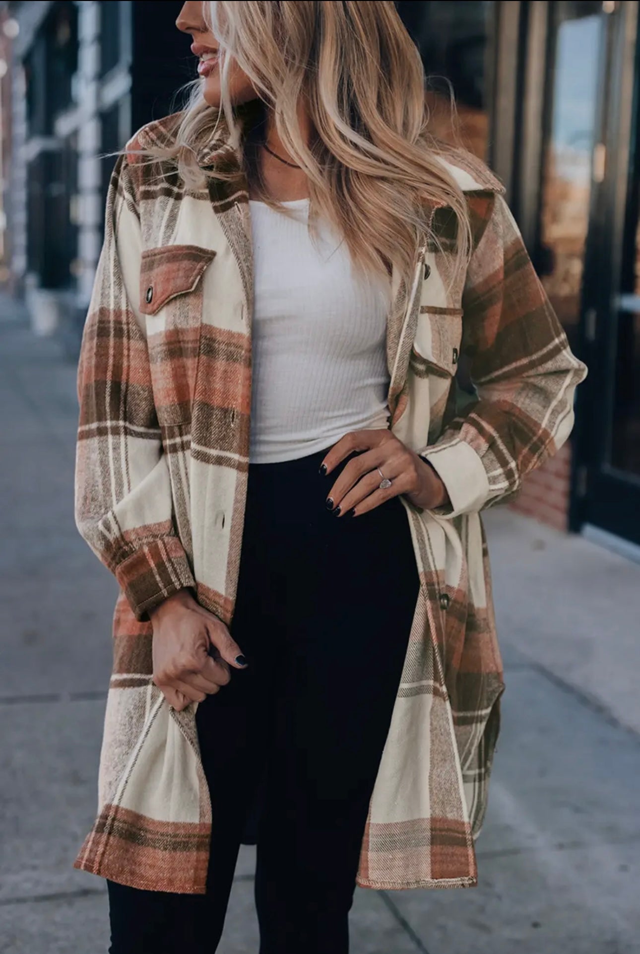 Plaid Long Shacket